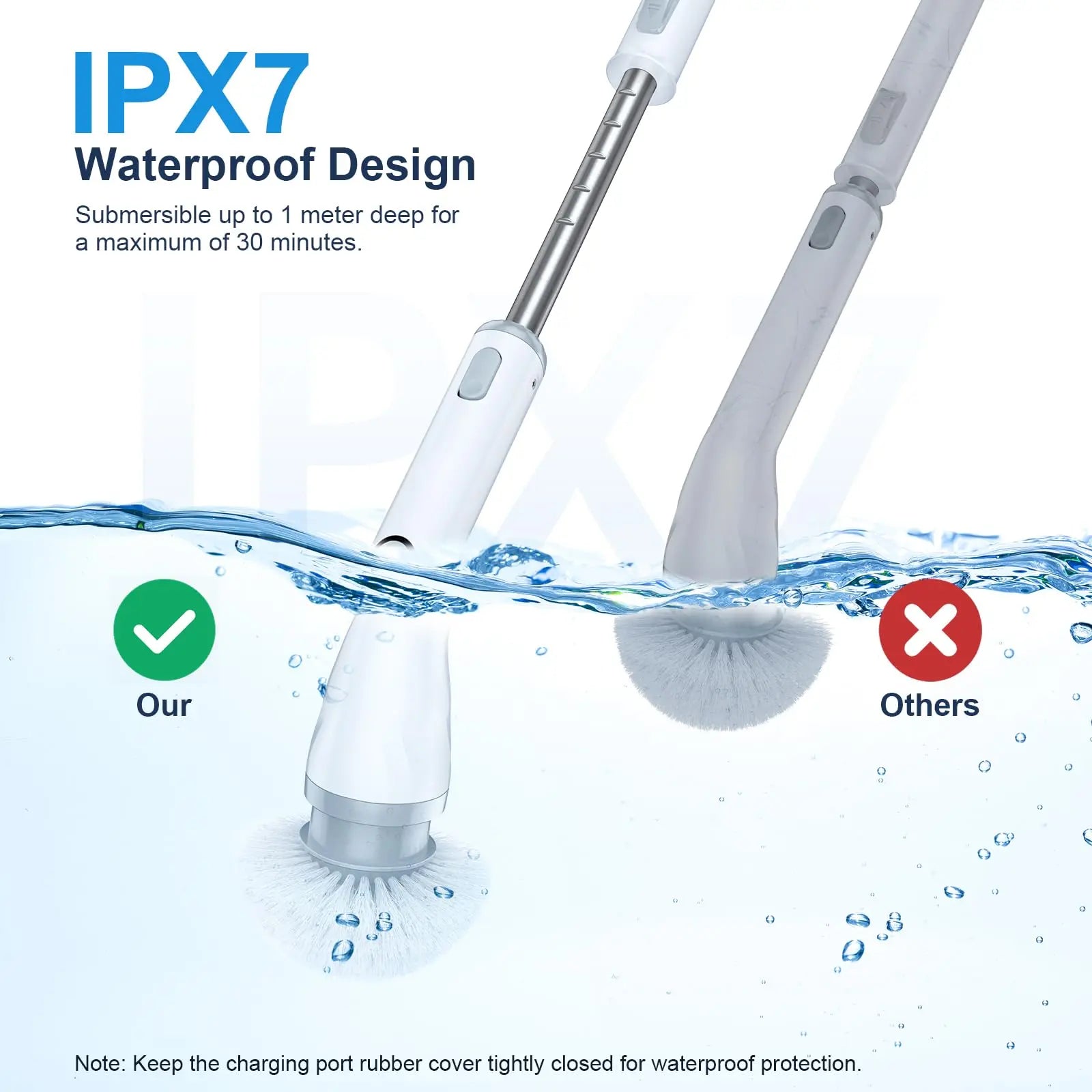 LABIGO Electric Spin Scrubber,Bathroom Spin Brush with Cordless Power for Bathroom Floor Tile, Electric Cleaning Brush Household Items